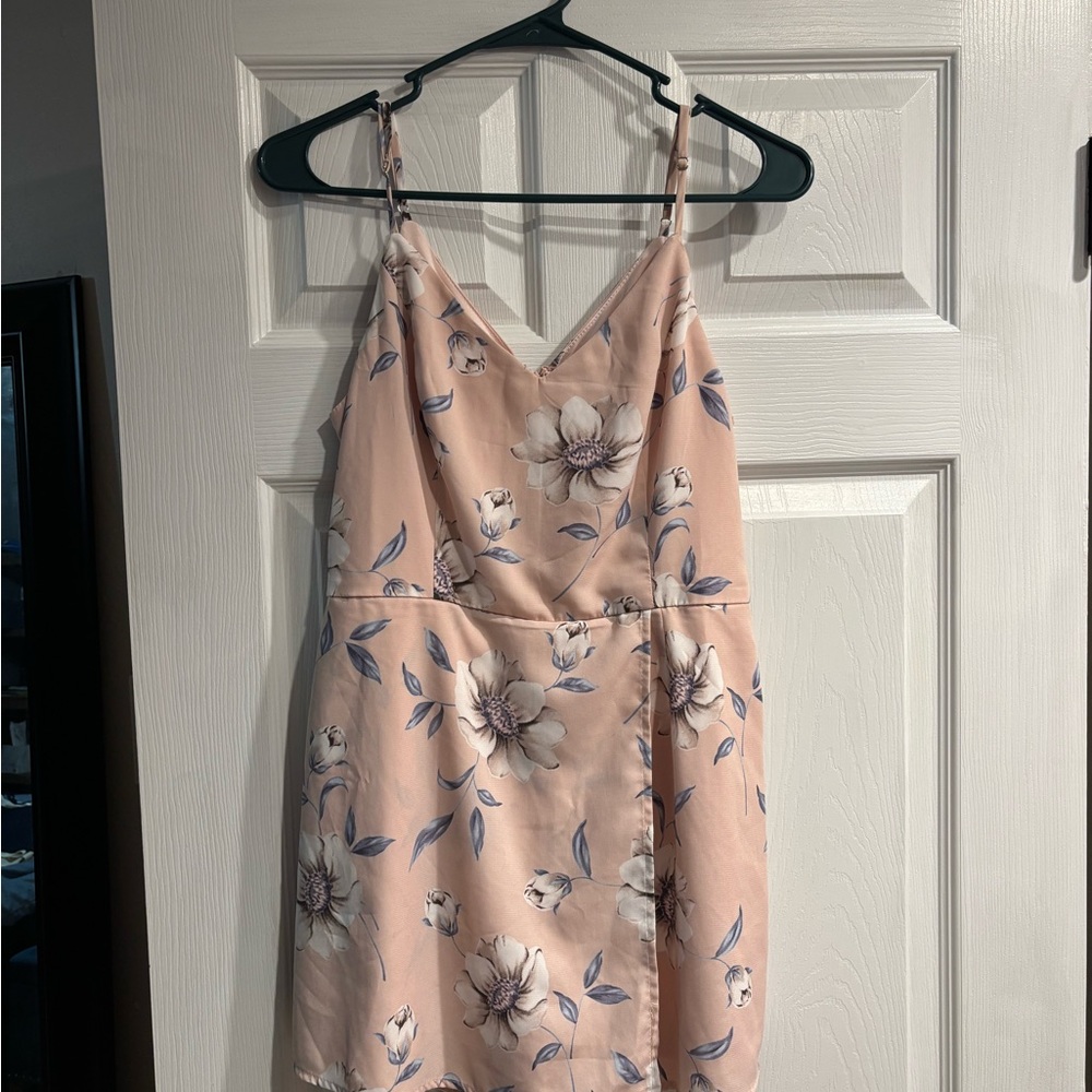 Floral Pink Romper Dress